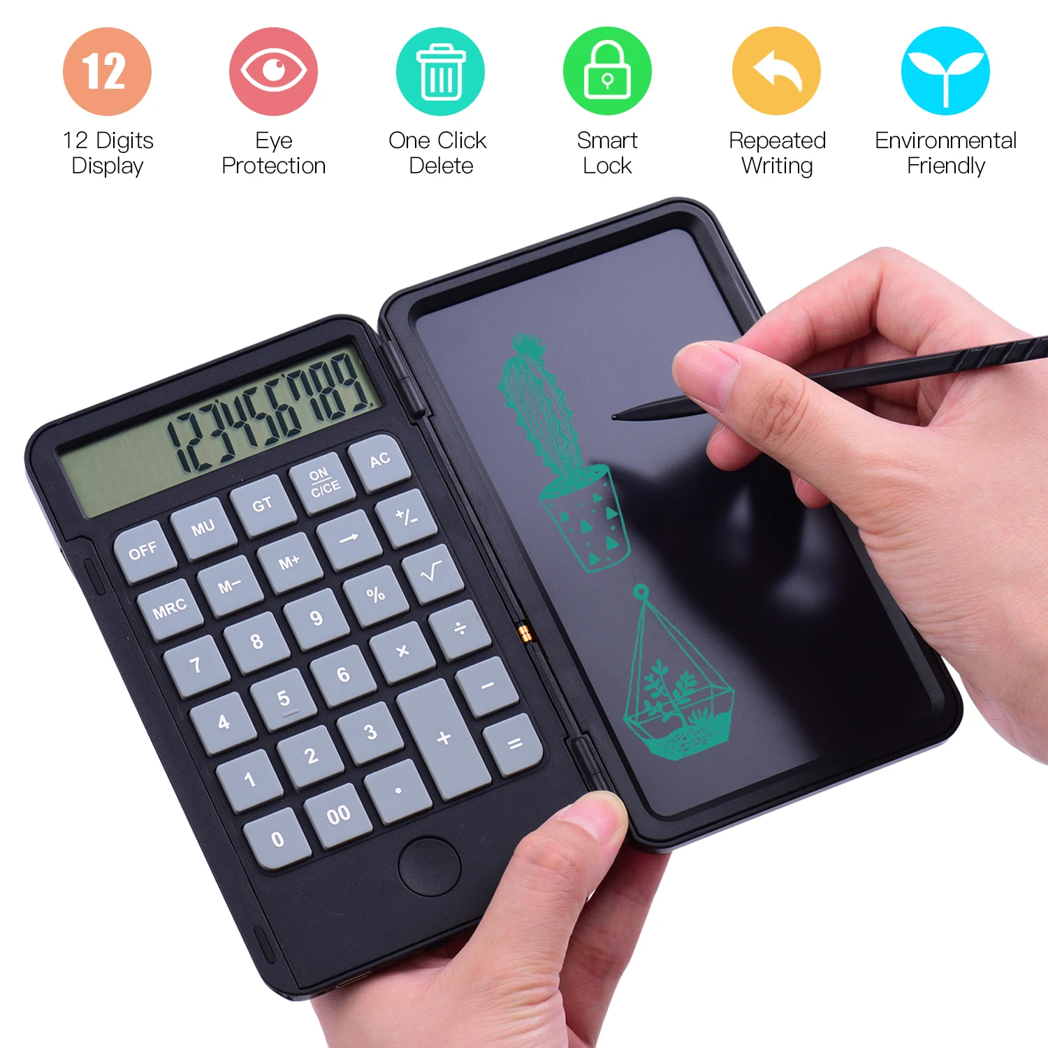 Calculator Display Drawing-Pad Writing-Tablet Digital Stylus-Pen Aibecy LCD with Erase