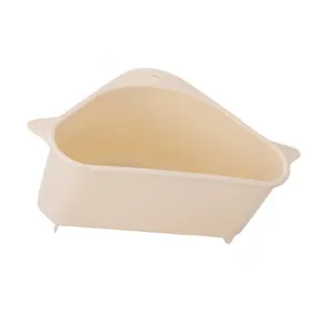 

Storage Basket Triangle Basin Multifunctional With Suction Cup Bottom Drain Hole Vegetable And Drain Storage Basket