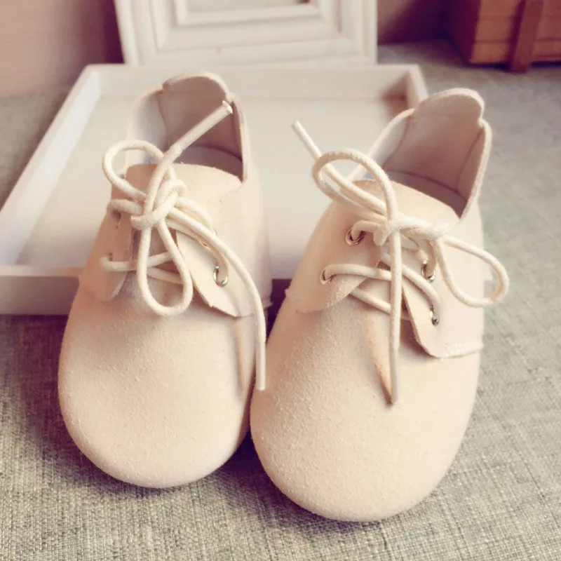 Детская обувь ручной работы из натуральной кожи; мягкая Винтажная обувь для мальчиков и девочек; детская кожаная обувь - Цвет: cream