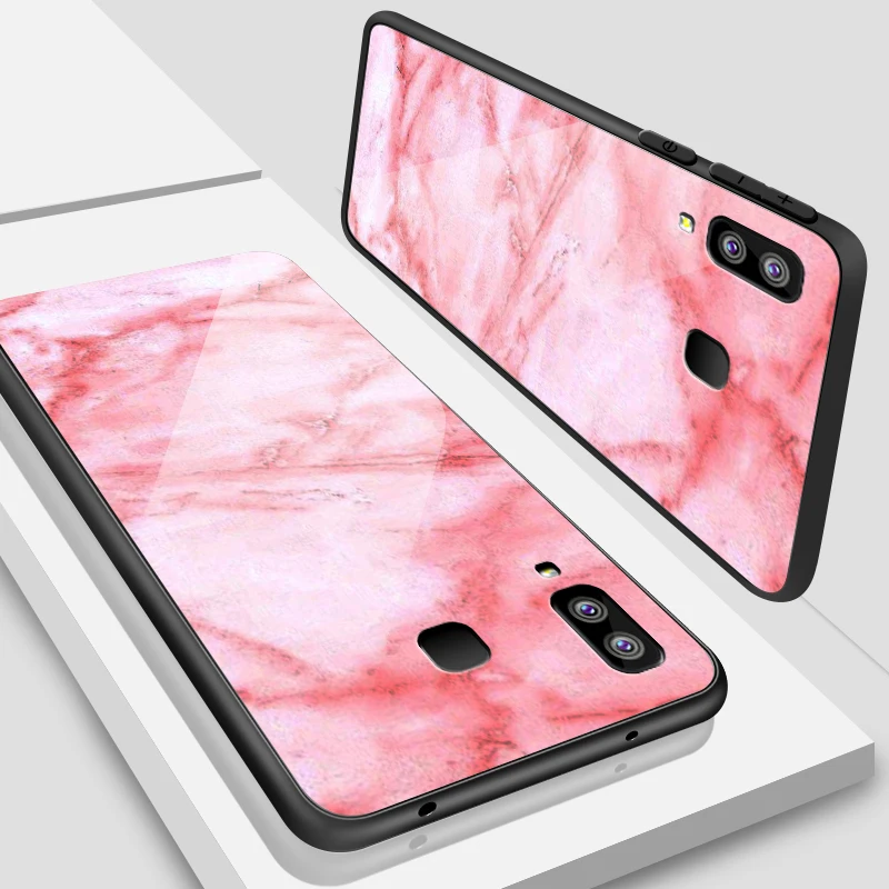 W154 Для samsung Galaxy A10 A20 A30 A40 A50 A6S A70 A8S A80 A90 закаленное Стекло чехол J4Plus M10 M20 M30 Note9 печать пигмент чехлы - Цвет: W154