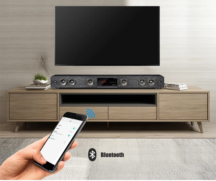CAV Bluetooth Саундбар 3,1 канальный ТВ динамик деревянная Проводная двойная бас Колонка звуковая панель Система домашнего кинотеатра 10 динамиков