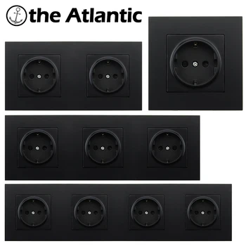 

Atlectric Multiple Sockets EU/DE/RU Standard Plug Socket Plastic Panel Wall Electrical Outlet 1/2/3/4 Socket