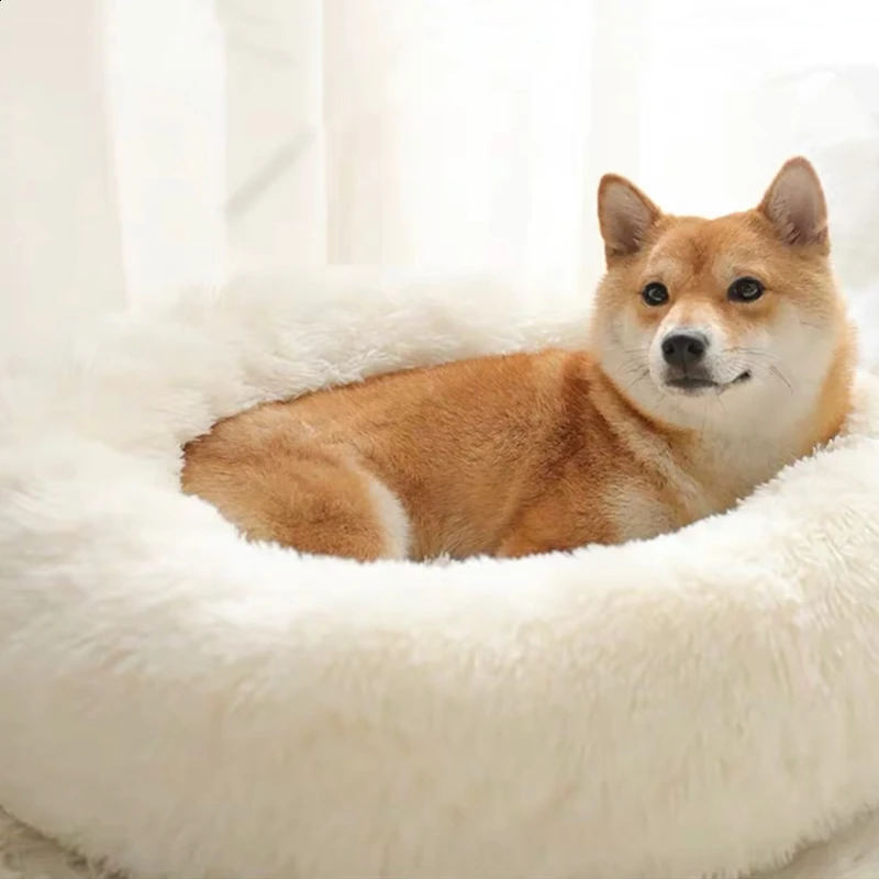 40-100CM Sleep Soft Cat Dog Bed Warm Round Kennel Comfortable Calm Pet Bed Small Medium Large Dog Cushion Mat Washable House 40-100CM Sleep Soft Cat Dog Bed Warm Round Kennel Comfortable Calm Pet Bed Small Medium Large Dog Cushion Mat Washable House
