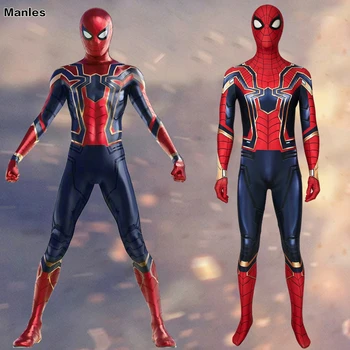 

Movie Avengers Endgame Spiderman Cosplay Spider-Man Costume Iron Spiderman Homecoming Peter Parker Carnival Halloween Adult Male