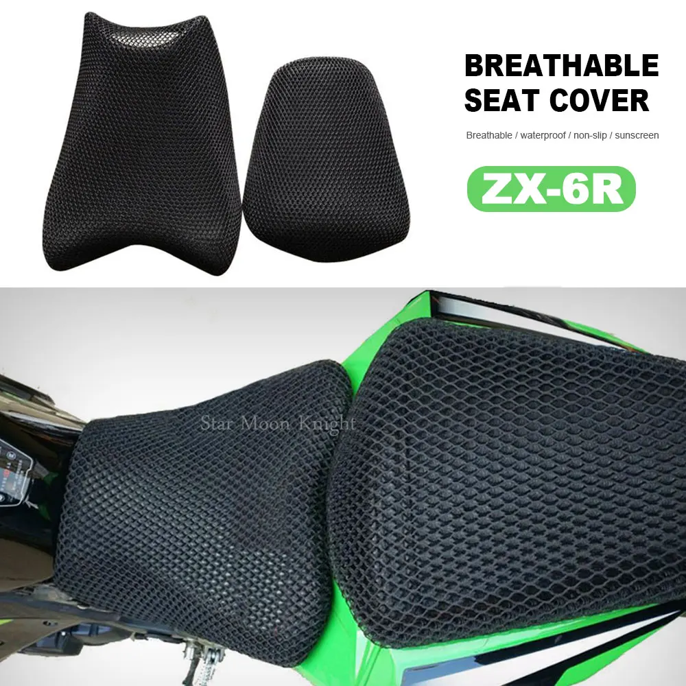

Чехол на сиденье для KAWASAKI ZX6R ZX-6R ZX 6R 2007-2021, аксессуары, защитная подушка для мотоцикла, крутой чехол на сиденье