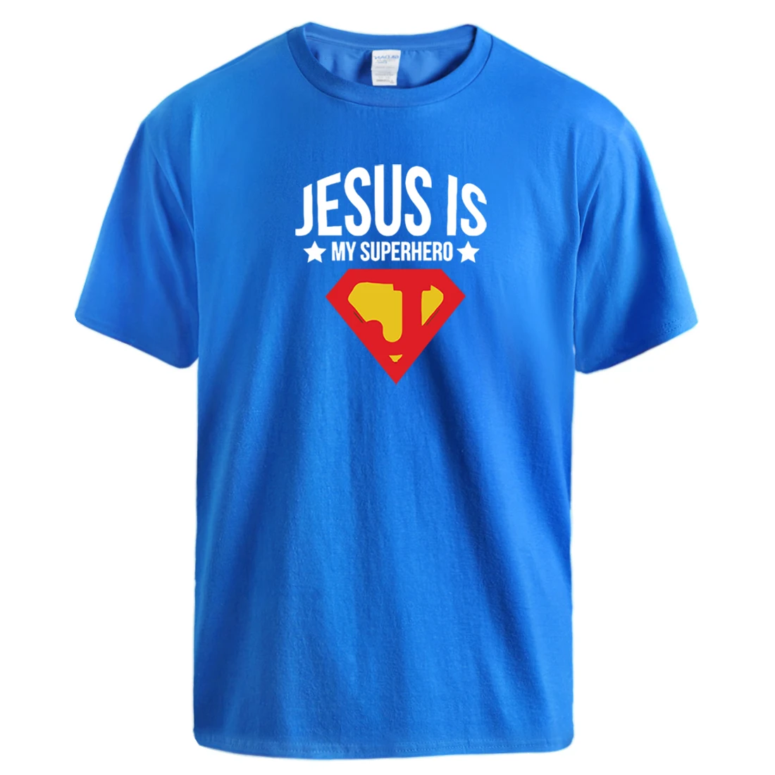 

Mans Jesus Is My Superhero Tshirts 2020 Leisure Men Summer T-shirts Streetwear Short Sleeve Clothes Fashion Tee Shirts Spring