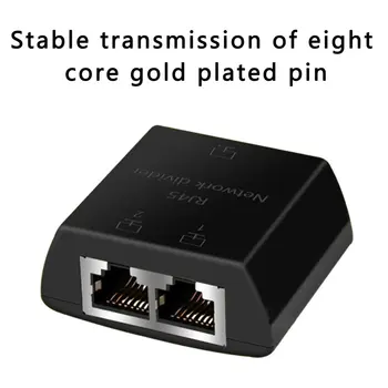 

1Pair Practical RJ45 Splitter Adapter 1 to 2 Ways Dual Female Port Lightning Protection CAT5/6 LAN Ethernet Cable