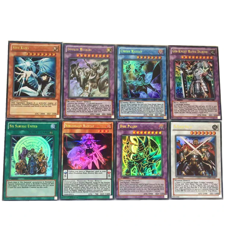 yugioh 100 pcs Holographic card set with box yu gi oh anime Game Collection Cards kids boys toys for children figure cartas
