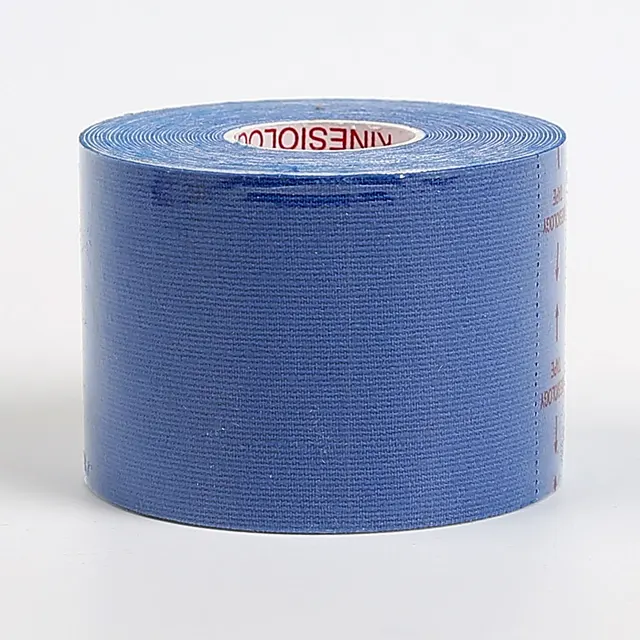 15 Colours Kinesiology Athletic Tape Recovery Sports Cotton Elastic Adhesive Strain Injury Fitness Run Knee Muscle Pain Relief dark blue