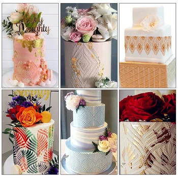 

3Pcs/Set Cake Stencil DIY Retro Totem Hollow Spray Flower Template Cake Lace Decoration Wedding Cake Design Baking Tool