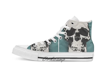 

Skull Sherlock Custom Casual High Top lace-up Canvas shoes sneakers Drop shipping