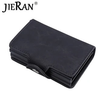 

Men Rfid Credit Card Holder New Anti-theft Automatic ID Card Wallet Case Mini Wallet Male Purse Business Cards Hold Tarjetero