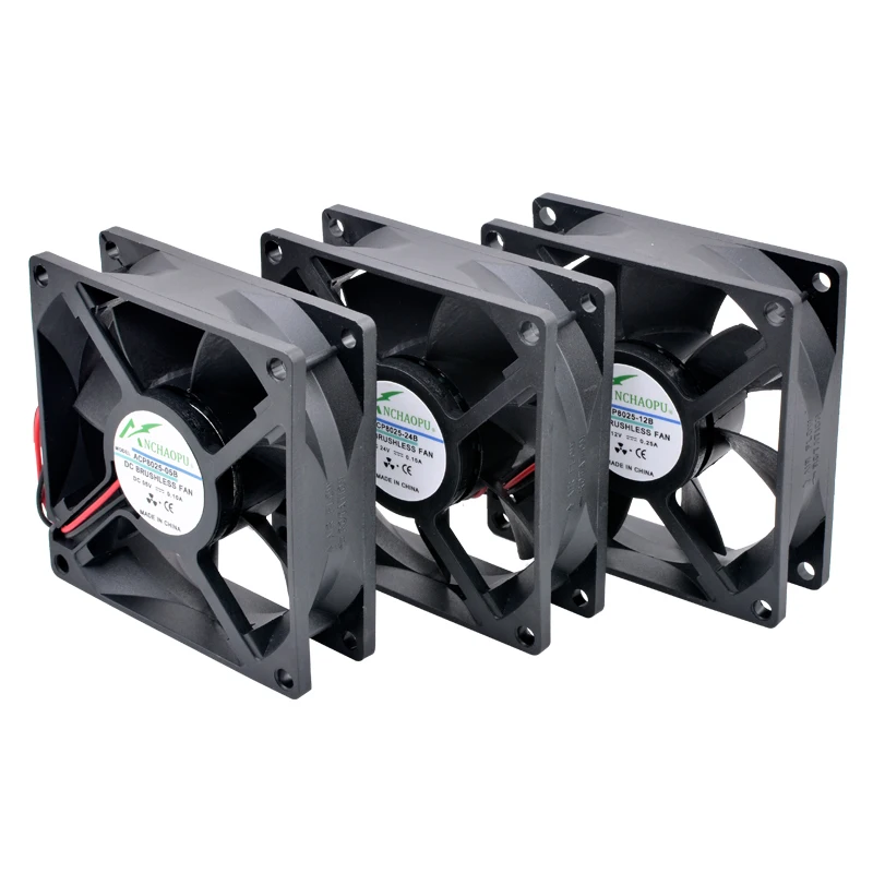Ventilador de 80x80x25 mm Acp8025 Ventilador de Refrigeração de Pinos Adequado para Chassis Inversor de Energia 8cm e 80 mm Dc5v 12v 24v - Imagem 2