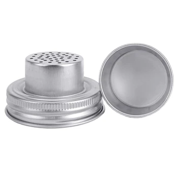 

9 Pieces Mason Jar Shaker Lid for Regular Mouth Mason, Canning Jars, Durable, Rust Proof Stainless Steel, Shake Dry Rub - Cockta