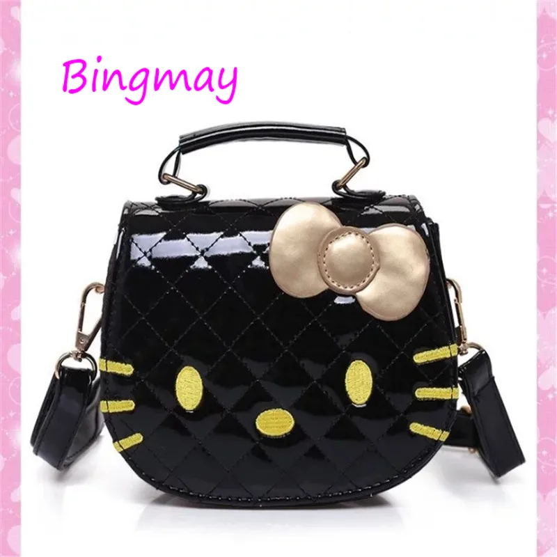 

Hello Kitty Girls Shoulder Bags Kids Messenger Bag Cartoon Printing Crossbody Bag Children PU Leather Satchel Girl for party bag