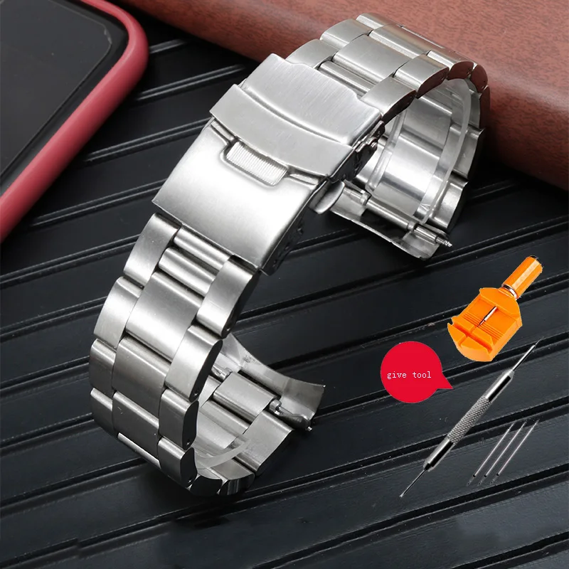 For Seiko Srp601j1 599j1 Skx007 009 173 A35 Stainless Steel Watchband 20mm  22mm Silver Arc Interface Watch Chain - Watchbands - AliExpress