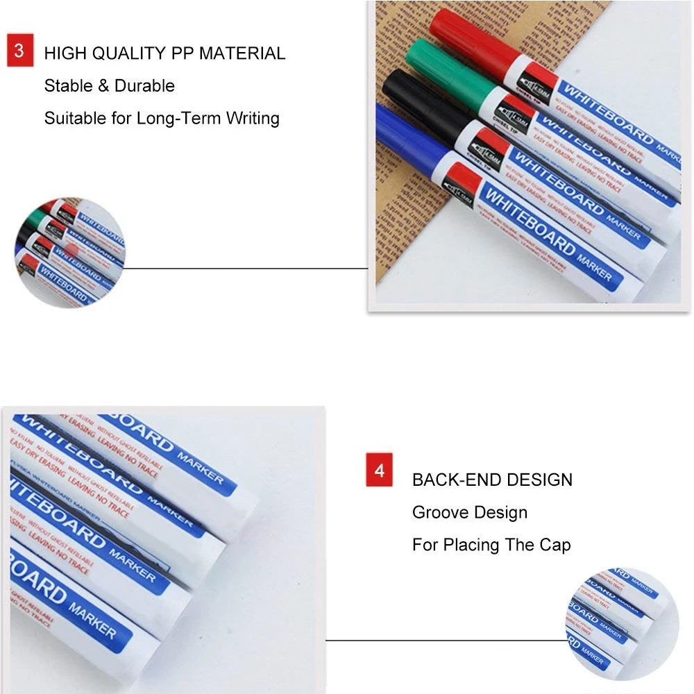 MyLifeUNIT Dual Tip Whiteboard Markers Set Low Odor Dry Erase Markers, 24 Pack