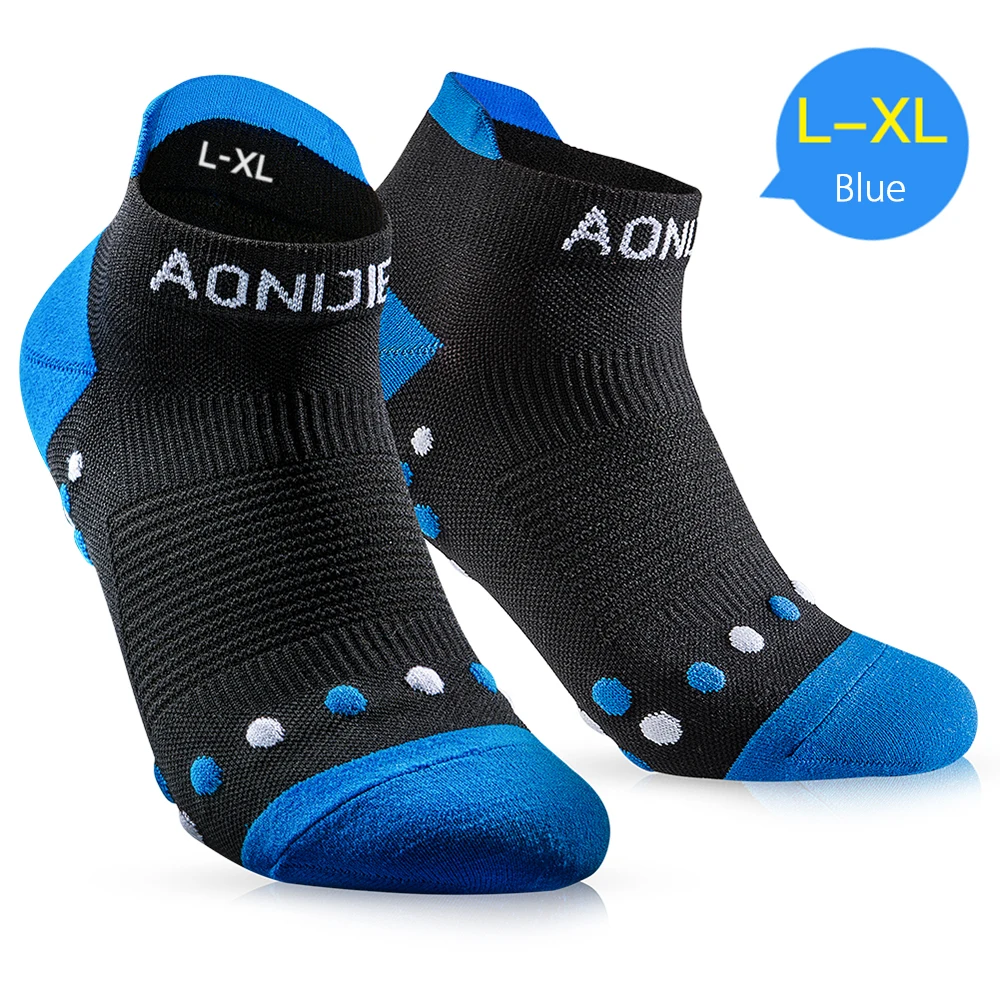blue Absorbent Outdoor Socks Hiking Climbing Trekking Running Sports Socks Quick-dry Warm Low Cut Sock Cycling Socks Men Mount Sports - Цвет: blue