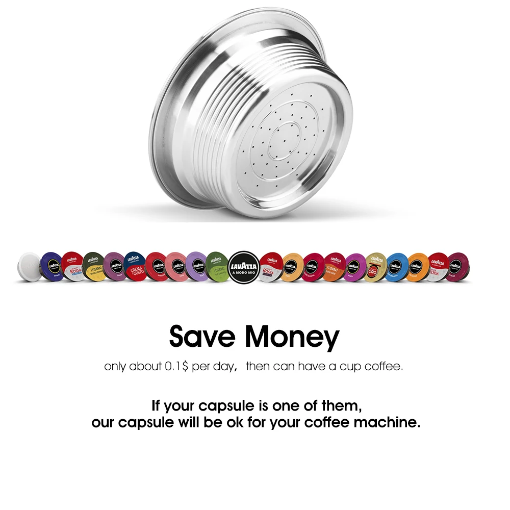 For Lavazza A Modo Mio Jolie& ESPRIA Stainless Steel Reusable Coffee Capsule Pod Filters For Lavazza a Modo Mio Machine
