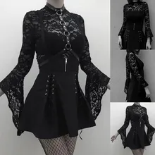 Женские черные плиссированные юбки в готическом стиле панк со шнуровкой и застежкой-молнией, женские юбки в готическом стиле, Женская длинная юбка, faldas mujer moda