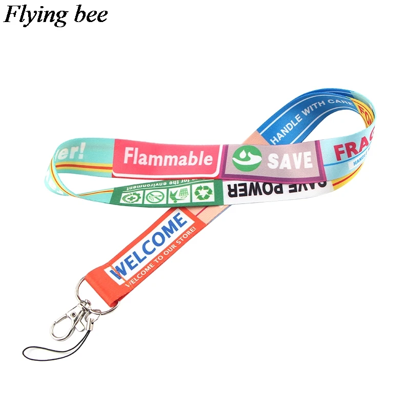 Flyingbee Предупреждение знаки брелок для мобильного телефона с изображением