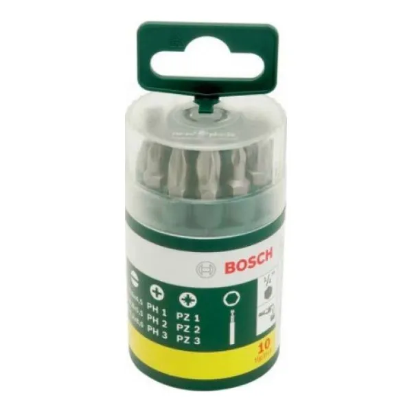 Набор бит Bosch х25мм 9шт + битодержатель (2.607.019.454)|Наборы ручных инструментов| |