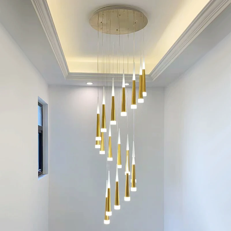 Meteor Shower Pendant Lights Adjustable Staircase Hanging Lamp Fixture Home Decorative Led Ceiling Lamps Living Room Accessories | Лампы и