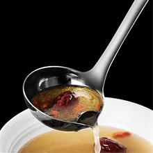 304 Stainless Steel Spoon Cocina Filter Grease Colander Spoon Soup Oil Separation Cooking Gadgets Kitchen Utensil Accessories
