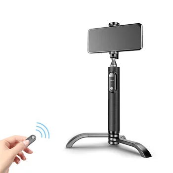 

High quality Wireless Bluetooth Selfie Stick Tripod Alloy Self-timer Bracket Selfie Extendable Foldable Monopod for Phone Camera