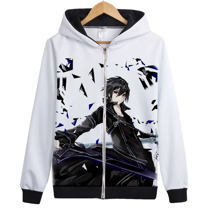 Аниме Sword Art Online Толстовка SAO Kirigaya Kazuto Yuuki меч асуны искусство онлайн Толстовка пальто с тонким флисом модная куртка толстовка - Цвет: 9