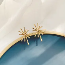 Необычные фейерверк серьги гвоздики женские шикарные ювелирные изделия оптом