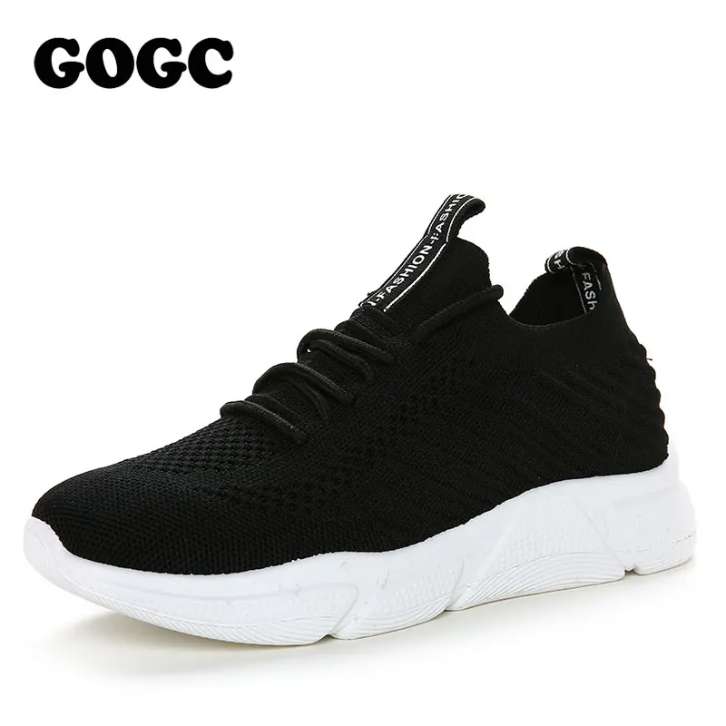 GOGC женские кроссовки на платформе; женская обувь на плоской подошве; женские слипоны; Женская Белая обувь; спортивная обувь; Повседневная обувь; обувь для бега; G682 - Цвет: G682-1
