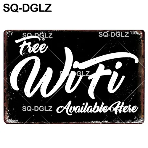 [SQ-DGLZ] без wifi табличка металлическая вывеска винтажный Бар Декор Оловянная вывеска винтажный Бар Декор металлическая доска для постера - Цвет: 1335