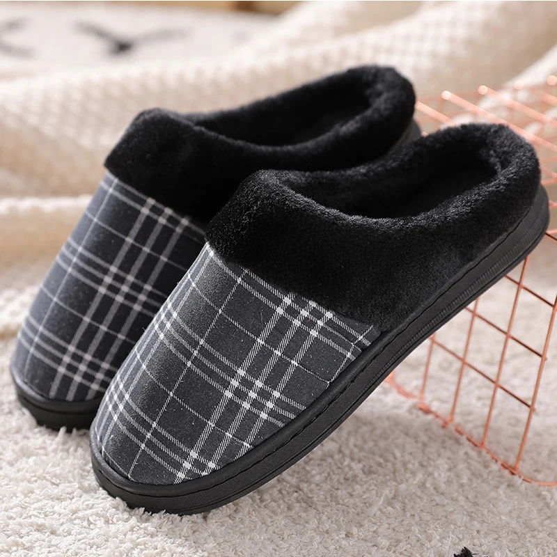 Woman slippers Winter Short Plush house shoes family Supperstar stripe Indoor non-slip soft Ladies Room slipper | Обувь