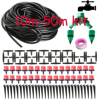 

DIY automatic irrigation system, garden watering hose, micro drip irrigation kit with adjustable dripper, spray cooling system
