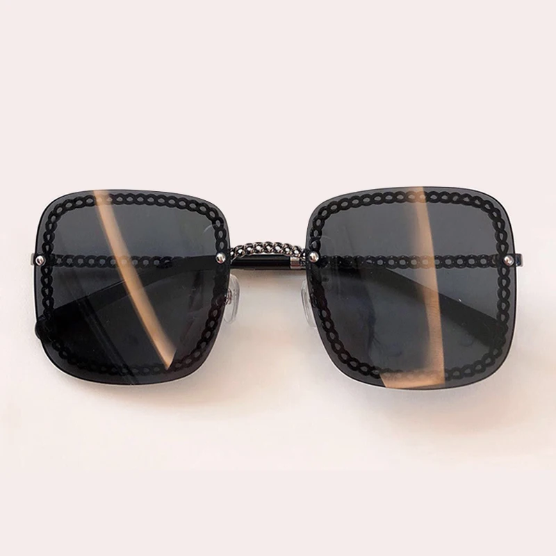 No.4 sunglasses Винтажные Квадратные Солнцезащитные очки для женщин с цепочкой UV400 Защита солнцезащитные очки Oculos De Sol - Цвет линз: No.4 sunglasses