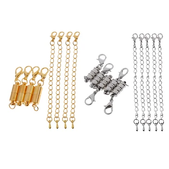 

18pcs Magnetic Clasp Lock With Lobster Clasp Ang Extended Chain DIY Findings