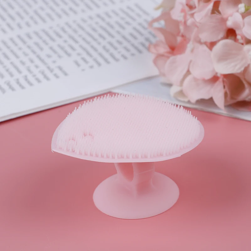 1 шт. силиконовый для мойки Pad отшелушивающий для лица Blackhead Очищающая щетка для лица инструмент Инструменты для ухода за кожей лица - Цвет: Розовый