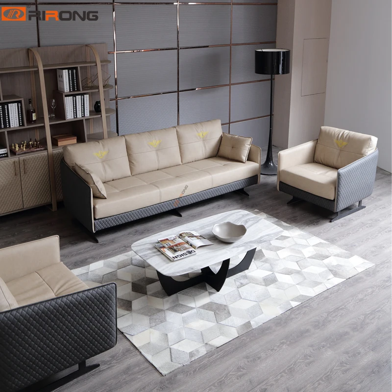 Lxury элегантный дом гостиная для офисных работников кожаный диван стул мраморный каменный диван набор