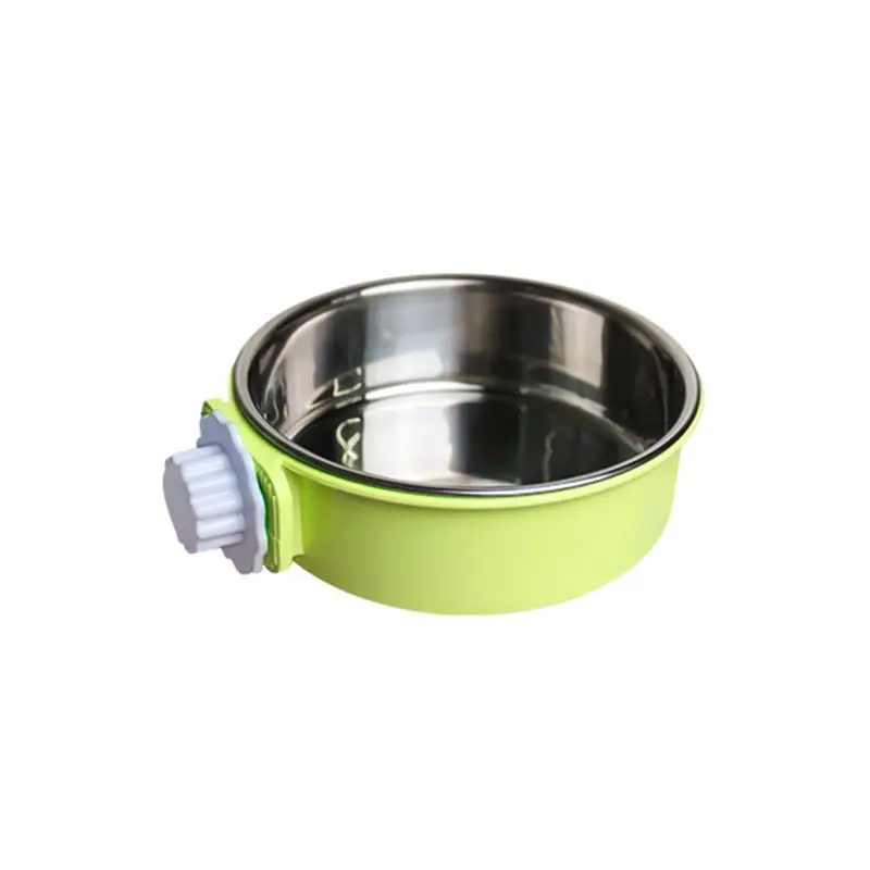 1 комплект кормушка для домашних животных, миска для собак, клетка для собак из нержавеющей стали, висячая фиксированная раковина для домашних животных