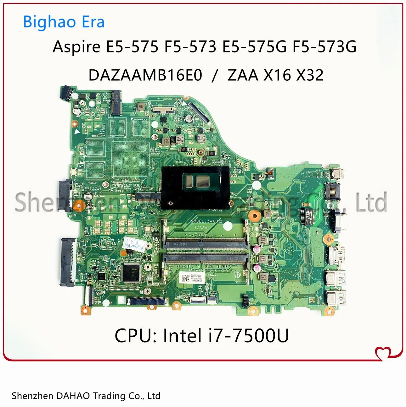 Carte Mère Acer DAZAAMB16E0 Pour E5-575 / F5-573G – I5-7200U, GTX950M, DDR4