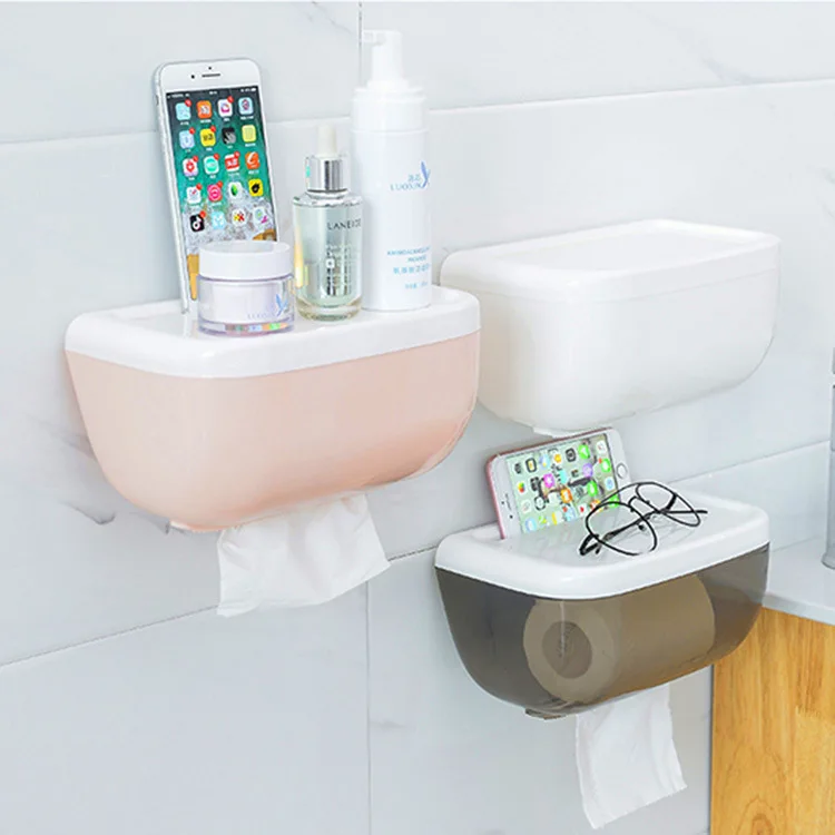 

Creative Toilet Tissue Box Household Toilet Paper Health Cardboard Box Storage Shelf Seemless Stickers Hole Punched Paper Extrac