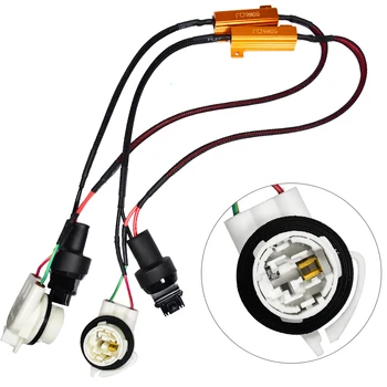 

YUNPICAR 3156 50W 6Ohm Led Load Resistors For Turn Signal Lights - Fix LED Bulb Fast Hyper Flash Turn Signal Blink Error Code