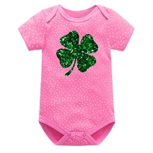 

Shamrock Infant Clothes St Patricks Day Baby Bodysuit Irish Gift Clover St. Patricks Day Gift Lucky Newborn Girl Clothes