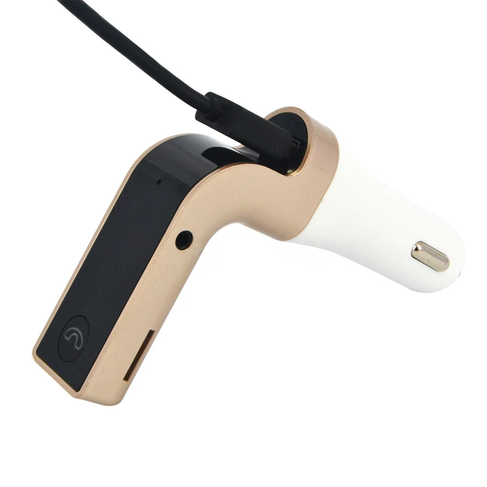 4-в-1 Hands Free Беспроводной Bluetooth FM передатчик G7+ AUX модулятор Автомобильный комплект MP3 плеер SD USB ЖК-дисплей автомобильные аксессуары