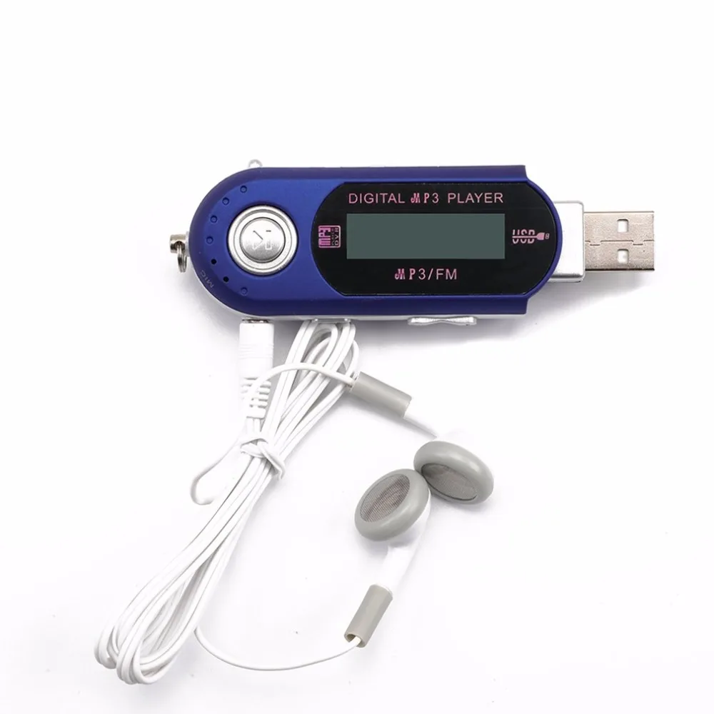 Цифровой мини USB MP3 музыкальный плеер FM радио Функция с TF слот для карт ЖК-экран портативный USB флэш-накопитель с наушниками горячая распродажа