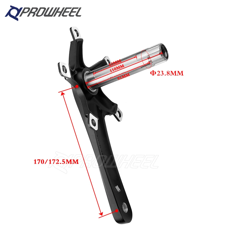 PROWHEEL 130 BCD дорожный велосипед Crankset 170/172.5 мм Кривошип с BB нижним кронштейном
