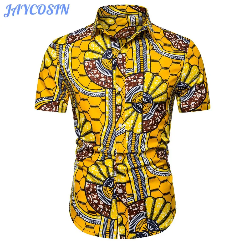 JAYCOSIN, мужская рубашка,, летняя блузка с принтом, рубашки для мальчиков, новая мода, короткий рукав, пуловер, топ для мужчин, уличная одежда, 722