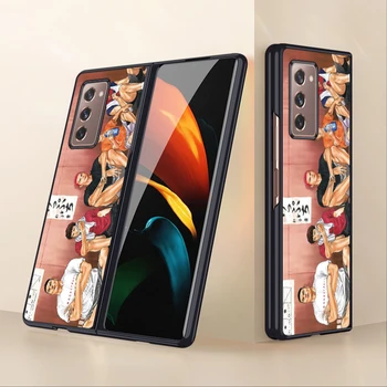 

Samsung zfold2 folding mobile phone case sm-f9160 case W21 personality w2021 men's glass electroplating fashion