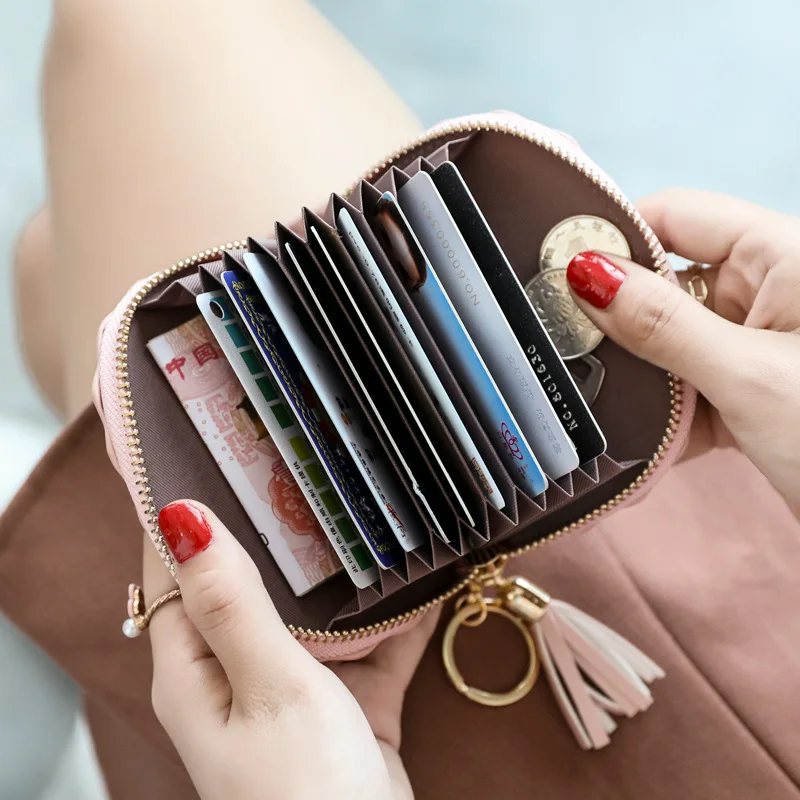 

POMELOS Card Holder Small Wallet For Women Teenage Girls Portable Credit Card ID-Card Case Excellent PU Leather